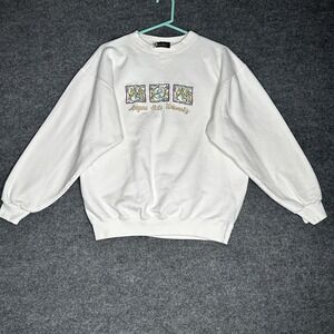 ASU Arizona State University Crewneck Sweatshirt Large White Arizona Mom College